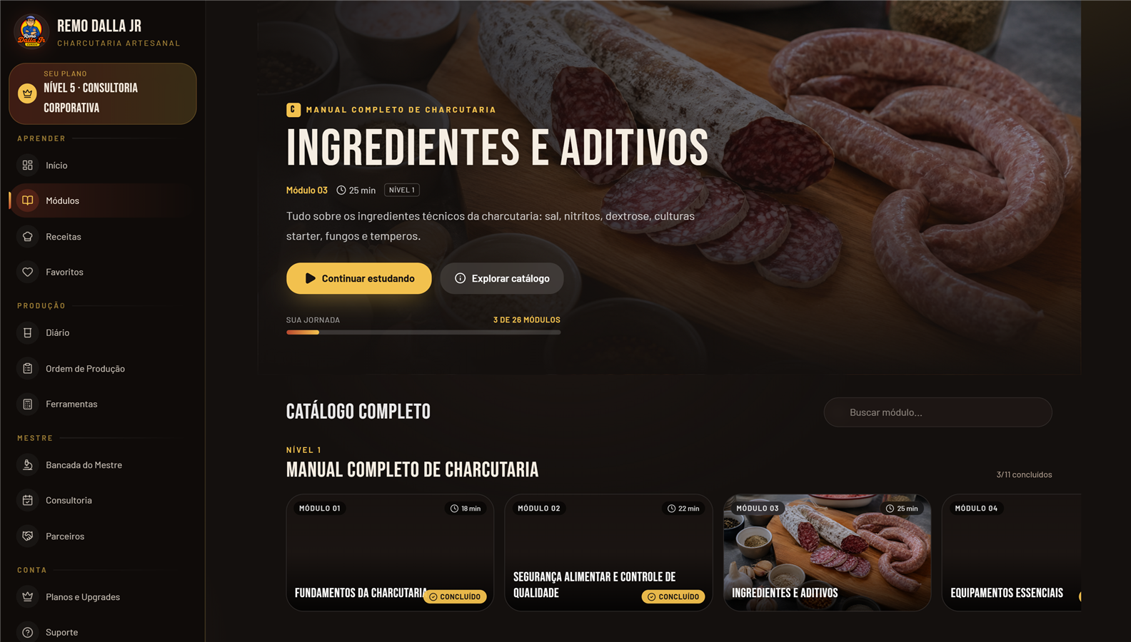 Módulos técnicos organizados
